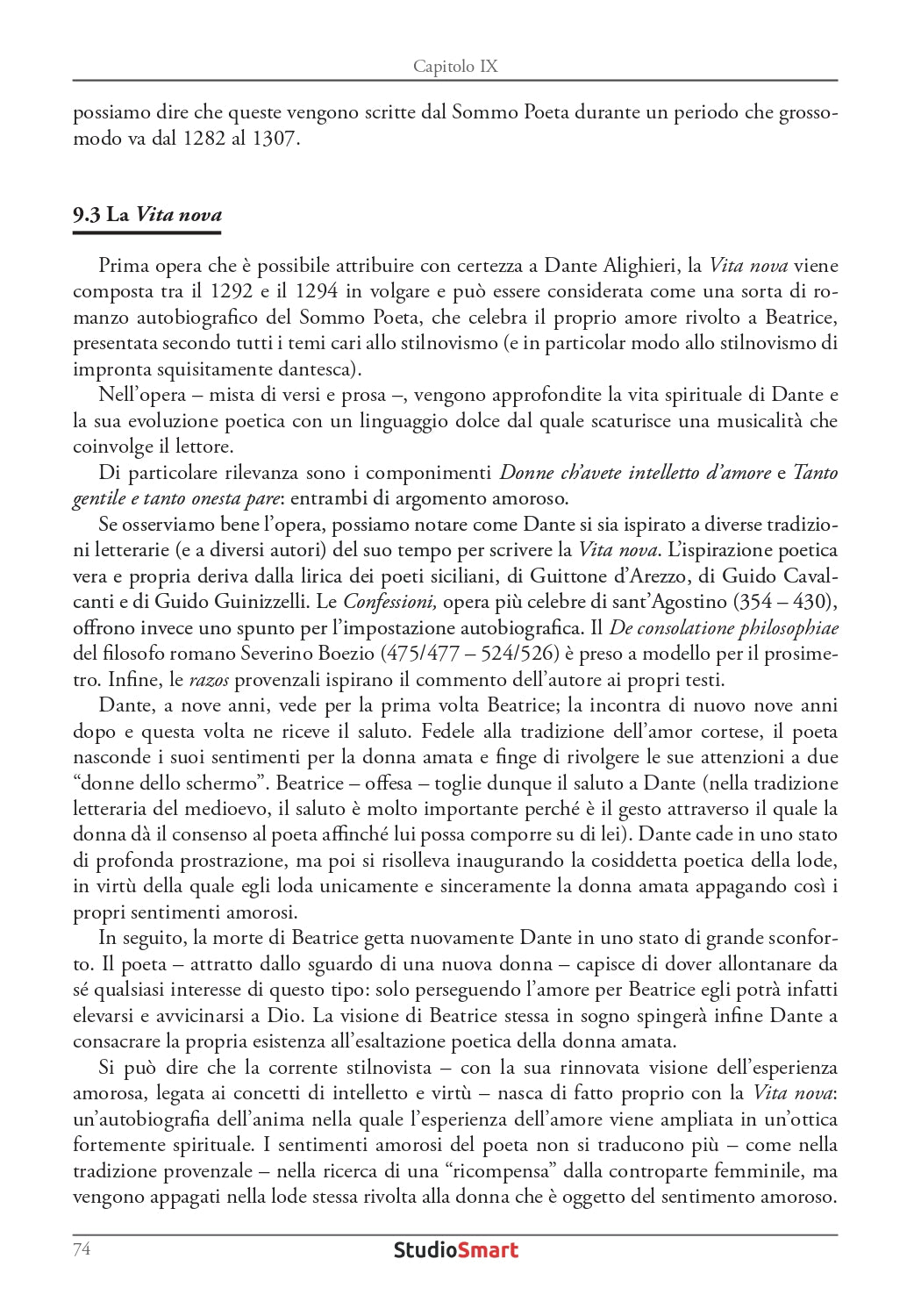 Compendio di Letteratura Italiana - Dalle origini al Cinquecento