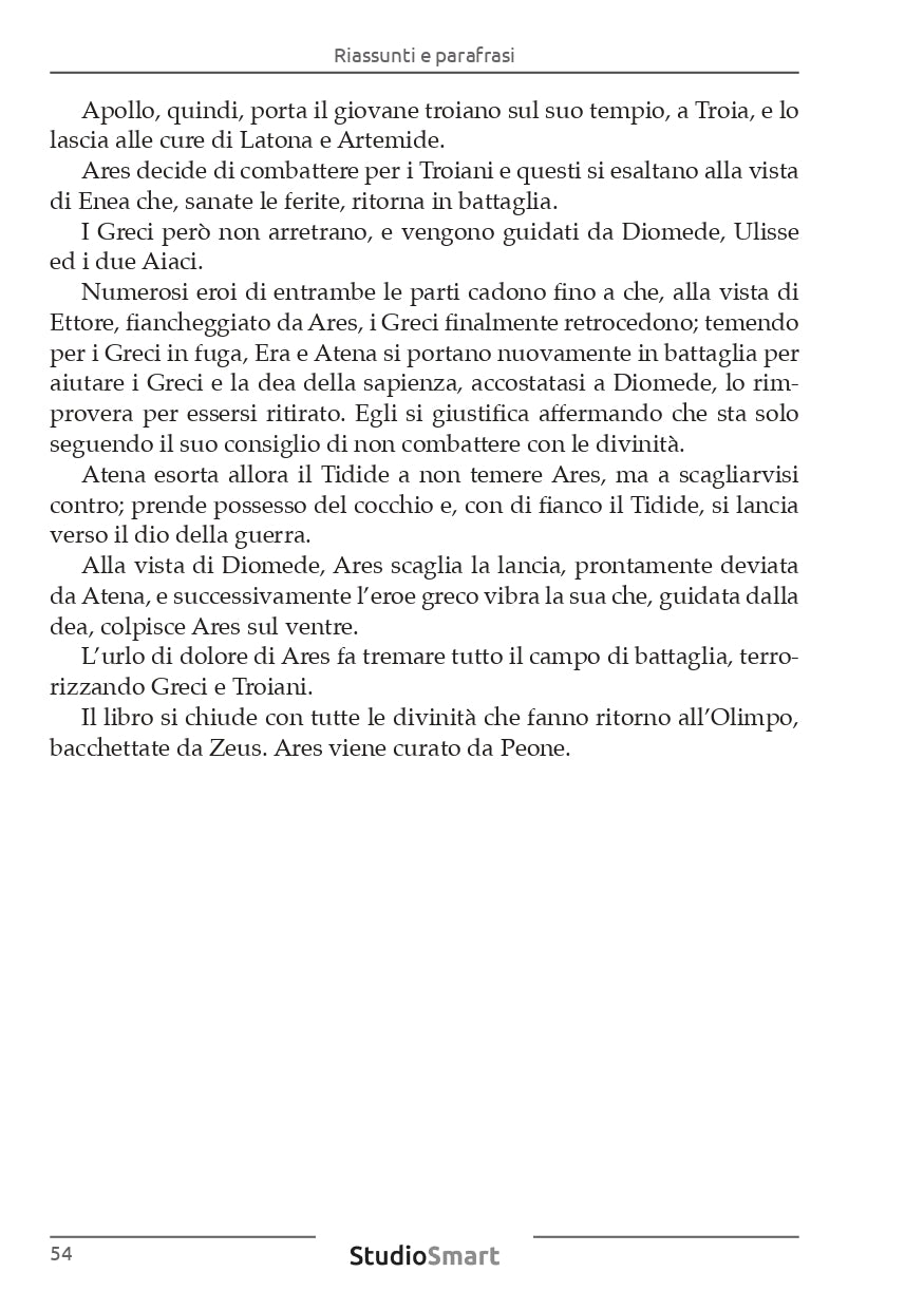 Iliade - Riassunti e parafrasi