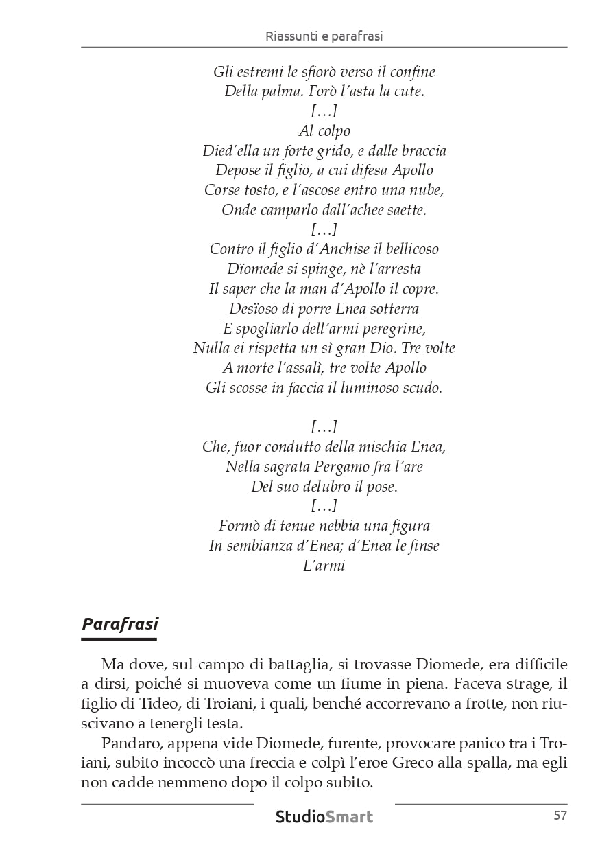 Iliade - Riassunti e parafrasi