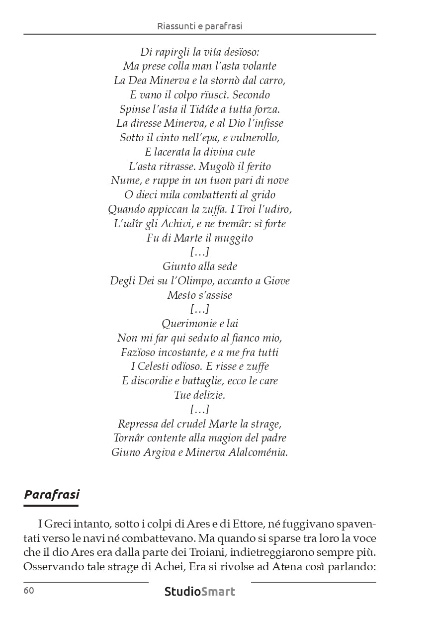 Iliade - Riassunti e parafrasi