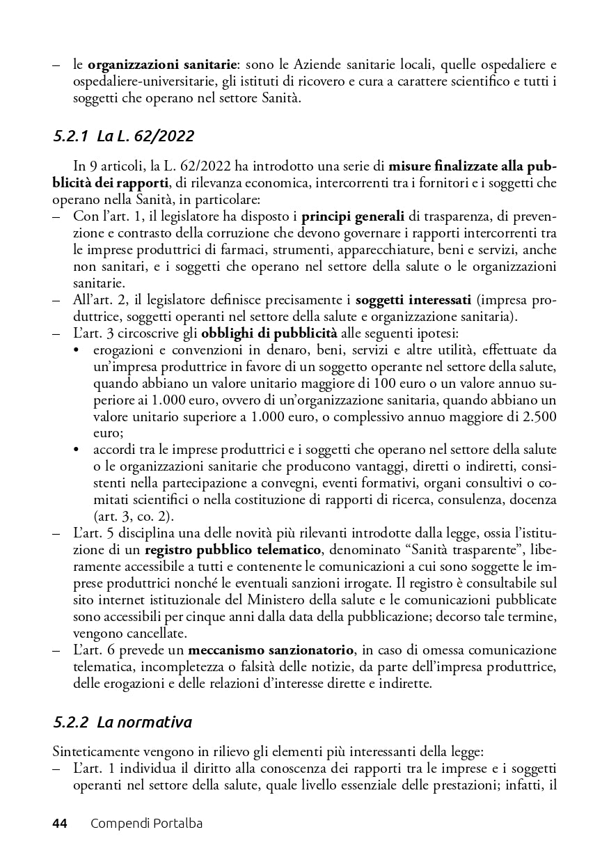 Legislazione Sanitaria