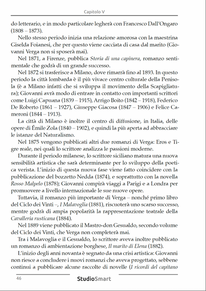 Compendio di Letteratura Italiana - Dall'Unità d'Italia alle avanguardie