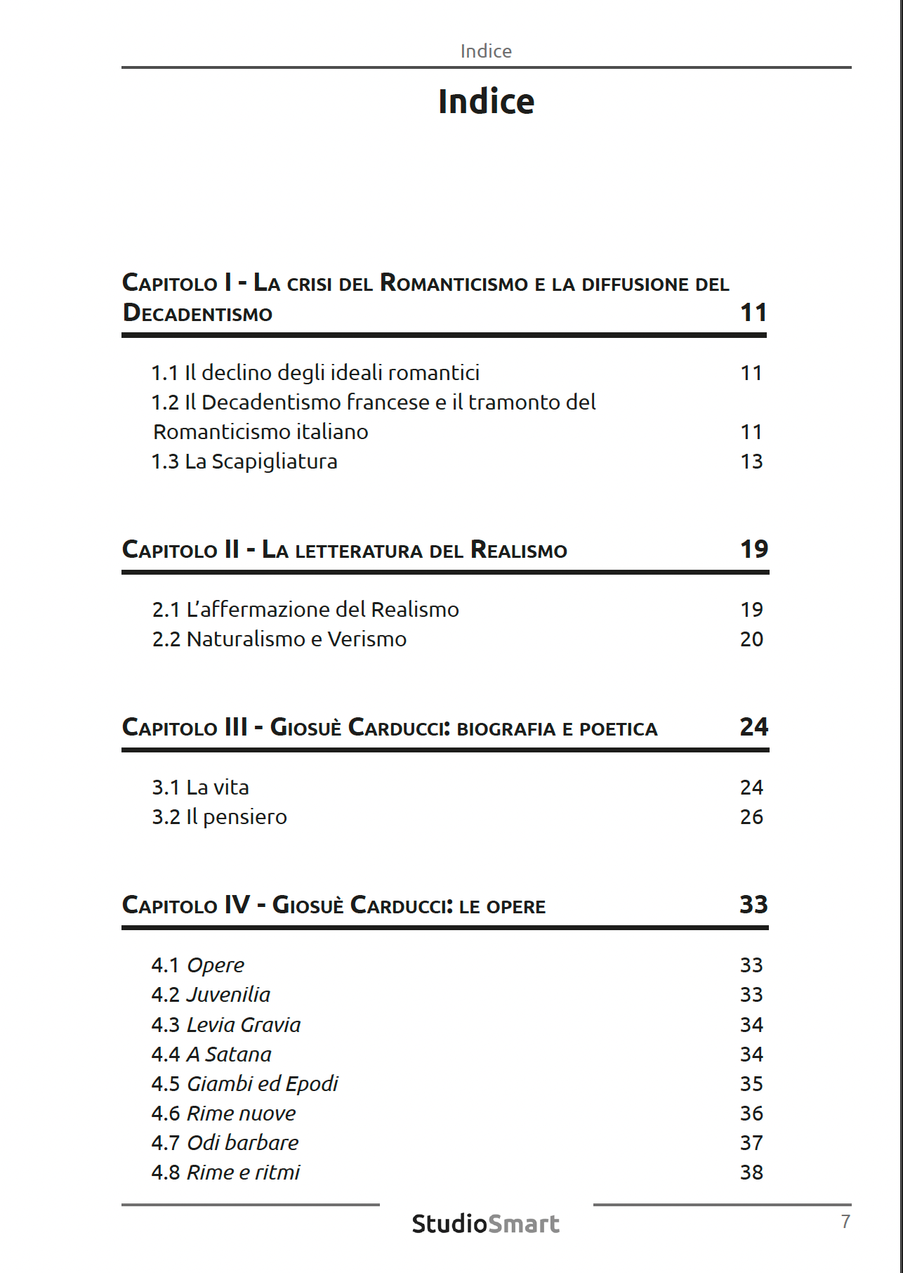 Compendio di Letteratura Italiana - Dall'Unità d'Italia alle avanguardie