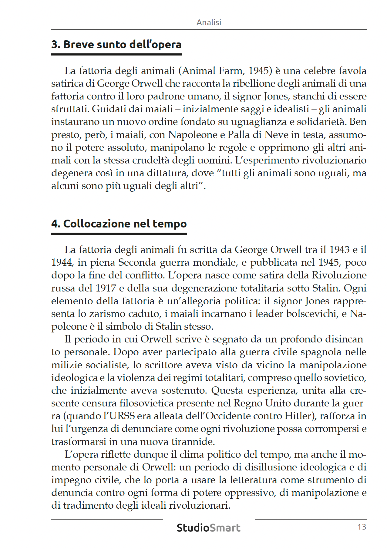 La fattoria degli animali di Orwell