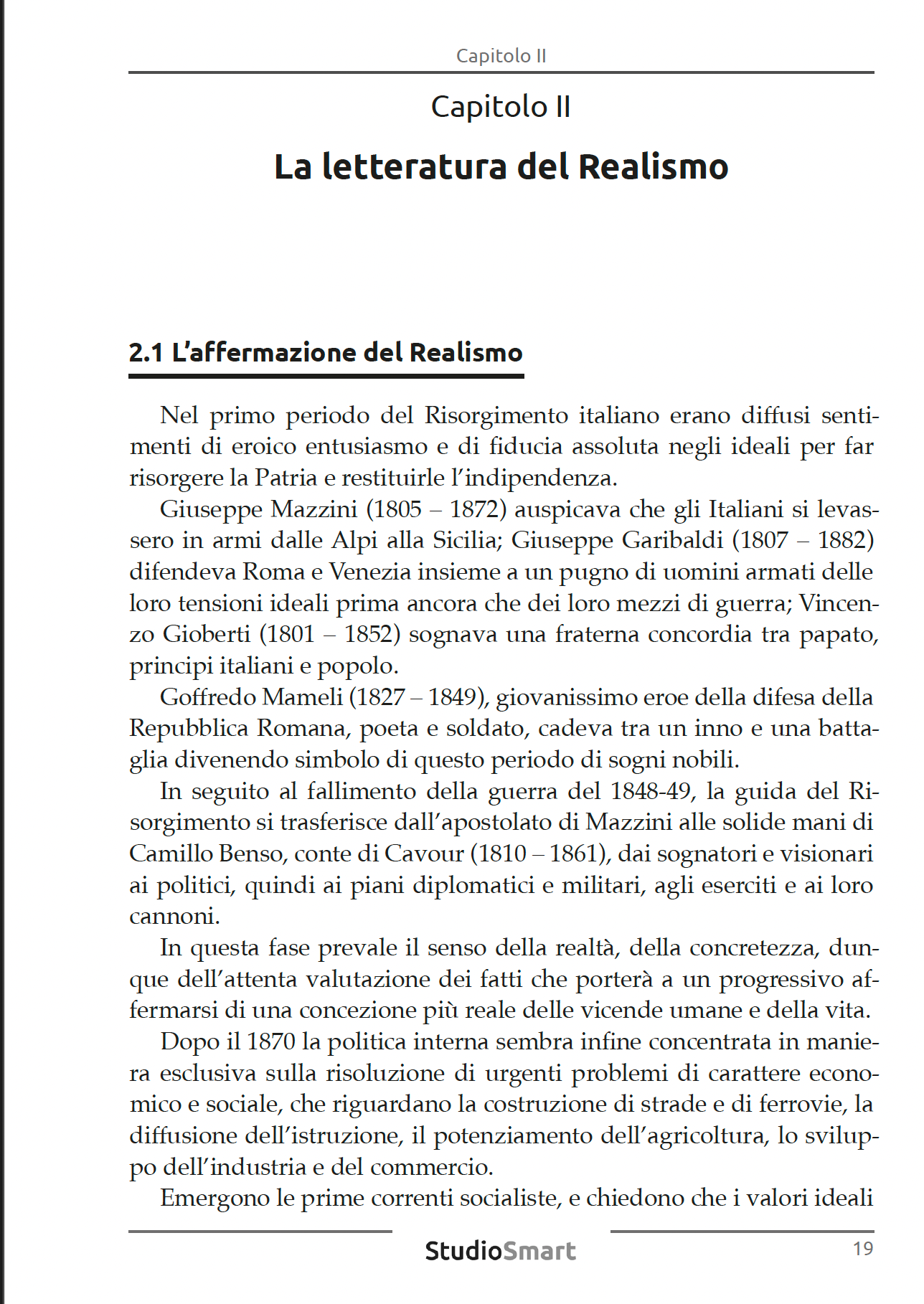 Compendio di Letteratura Italiana - Dall'Unità d'Italia alle avanguardie