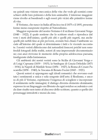 Compendio di Letteratura Italiana - Dall'Unità d'Italia alle avanguardie